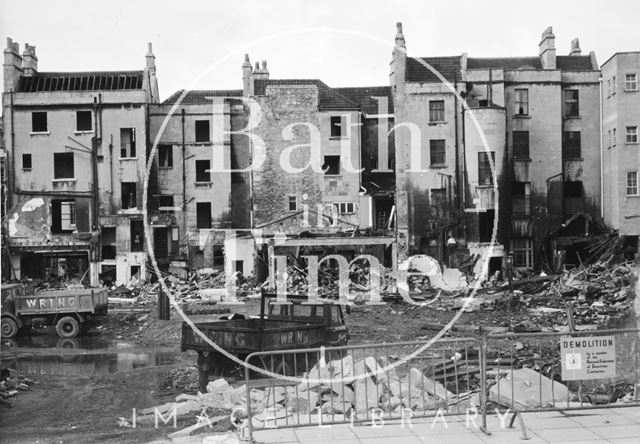 Southgate Street, Bath being demolished 1971