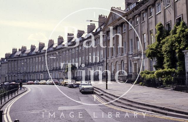 Camden Crescent looking southwest, Bath c.1970