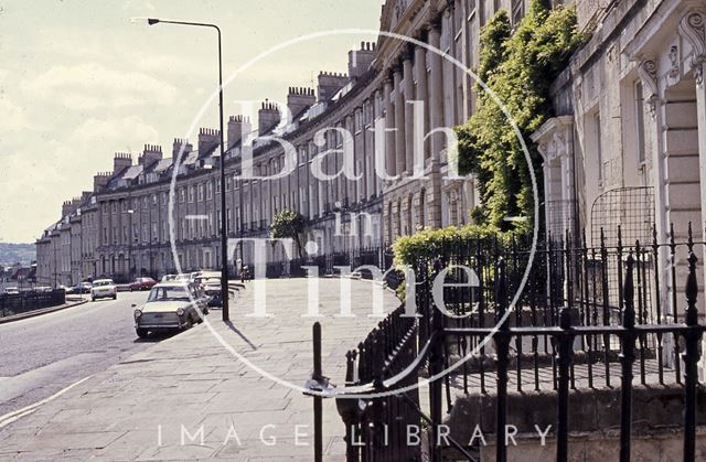 Camden Crescent looking southwest, Bath c.1970