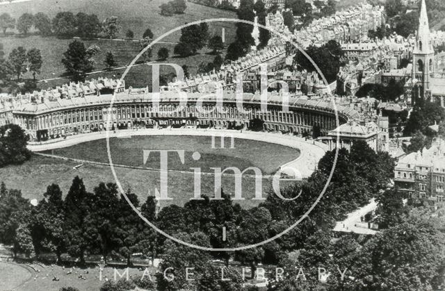 Aerial view of Royal Crescent, Bath c.1930