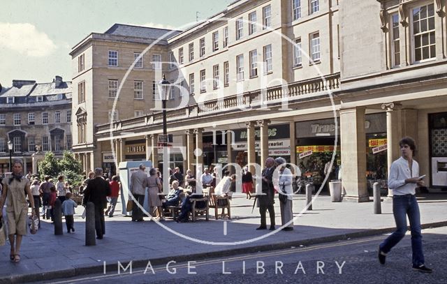 Stall Street as it is crossed by Westgate Street, Bath 1980