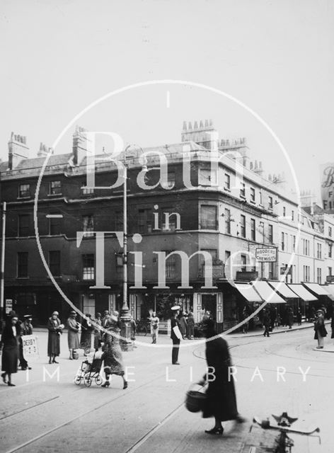 Corner of east side of Southgate Street, Bath 1933