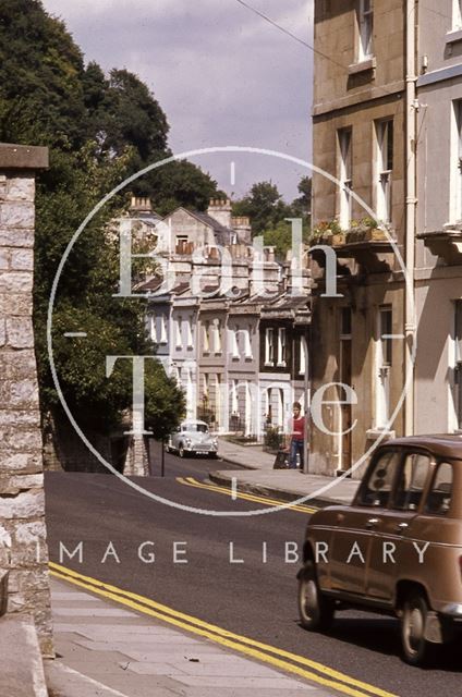 The east end of Camden Crescent and Camden Road, Bath c.1970