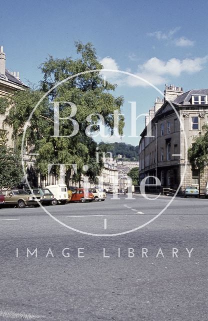 Laura Place looking towards Henrietta Street, Bath c.1980