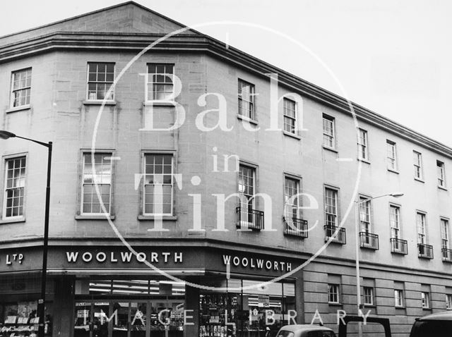 Woolworth's entrance, Stall Street and New Orchard Street, Bath 1967