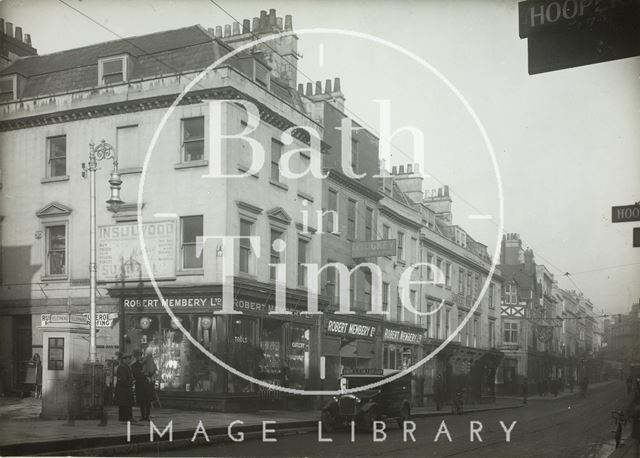 West side of Southgate Street showing Robert Membury's shop, Bath 1932