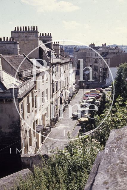 Looking down on Ainslie's Belvedere from Camden Crescent, Bath c.1970