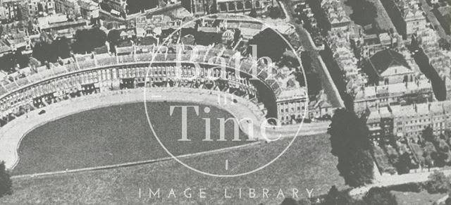 Aerial view of Royal Crescent, Bath c.1930