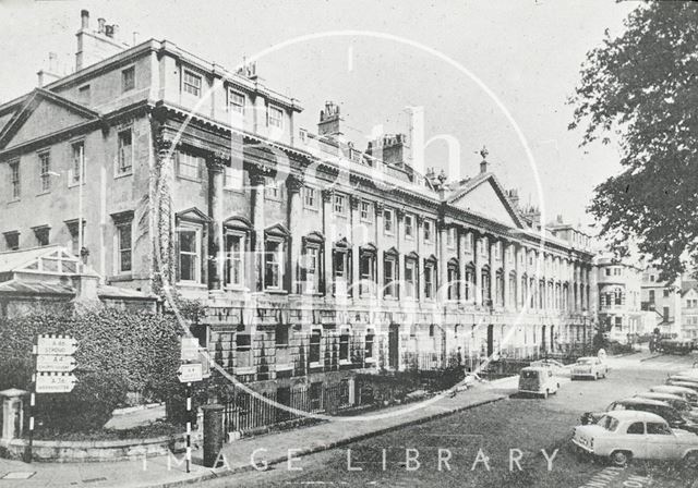 Queen Square, north side, Bath c.1960