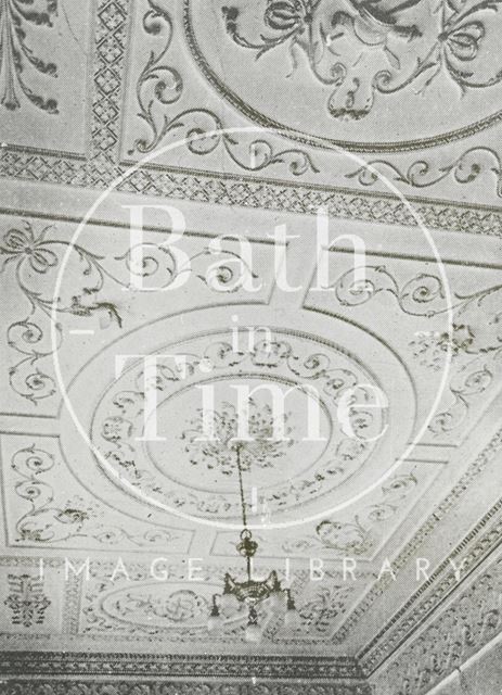 Plasterwork on a ceiling in Royal Crescent, Bath c.1930?