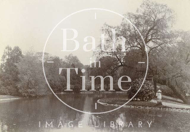 A young girl by the lake at Royal Victoria Park, Bath c.1901