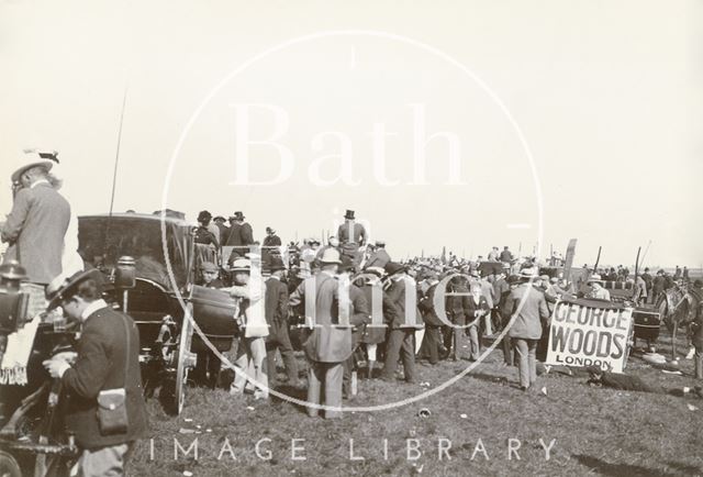 Racegoers at Bath Racecourse, Lansdown c.1901