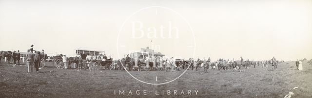 Racegoers at Bath Racecourse, Lansdown c.1901