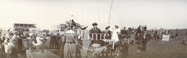 Racegoers at Bath Racecourse, Lansdown c.1901