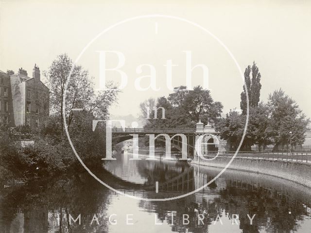 North Parade Bridge looking north, Bath c.1901