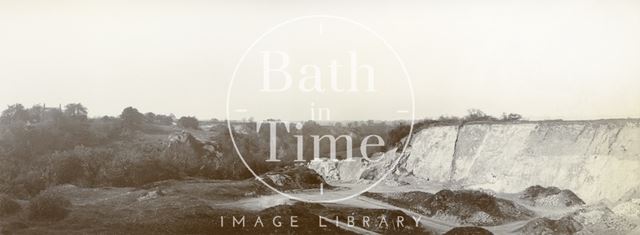 An unidentified stone quarry, possibly at Bathampton Down c.1901