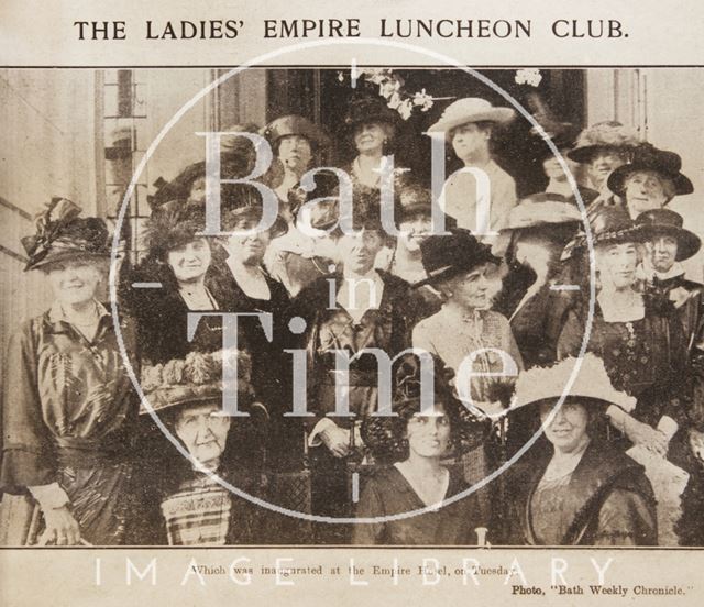 Members of the Ladies Empire Luncheon Club at the inauguration, Bath 1921