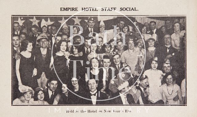 Empire Hotel Staff Social at the hotel on New Years Eve, Bath 1929