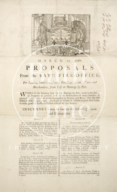 Proposals From the Bath Fire-Office 1767