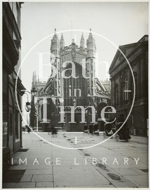 West front of Bath Abbey and Grand Pump Room c.1930