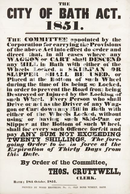 Notice of the City of Bath Act 1851