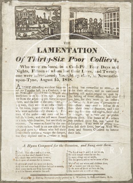 Lamentation of Thirty-Six Poor Colliers 1818