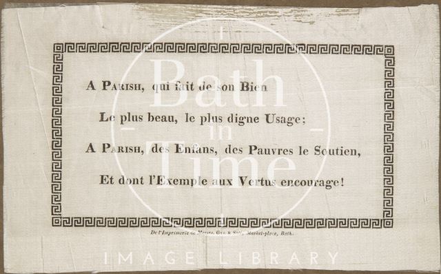 Poem on a Parish, in French, on silk