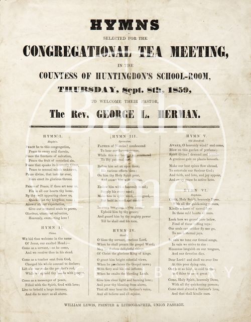 Hymns Selected to Welcome the Rev. George L. Herman 1859