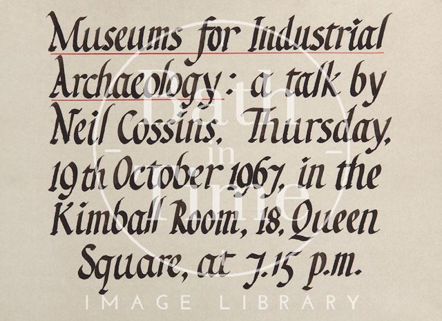 Advertisement for a Talk By Neil Cossins 1967