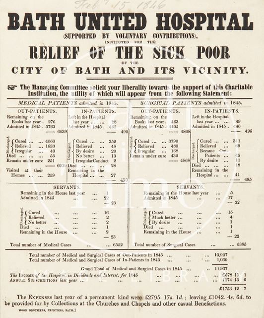 Statement By Bath United Hospital's Managing Committee 1846