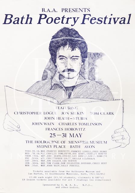 Poster Advertising Bath Poetry Festival 1982