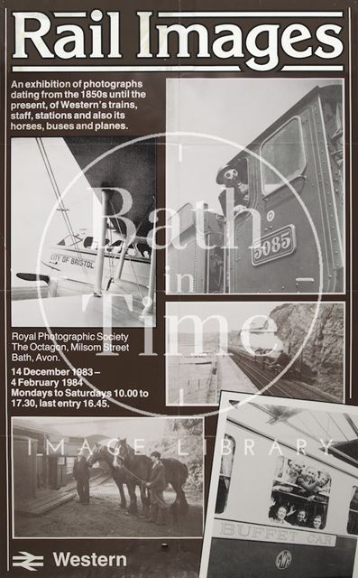 Poster for Western Rail Images at the Royal Photographic Society, Bath 1983