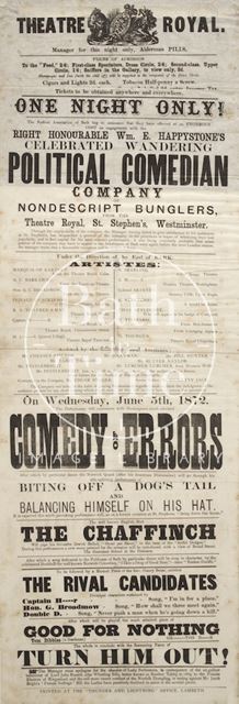 Theatrical Political Poster 1872