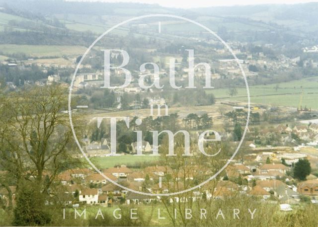 Batheaston/Swainswick Bypass Under Construction, from Bathampton Down 1995