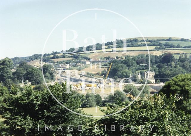 Batheaston/Swainswick Bypass Under Construction, from Bathampton Down 1995