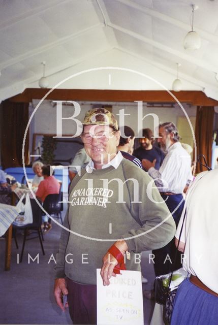 Ivan Mealing at pro-bypass meeting, Church Hall, Batheaston 1994