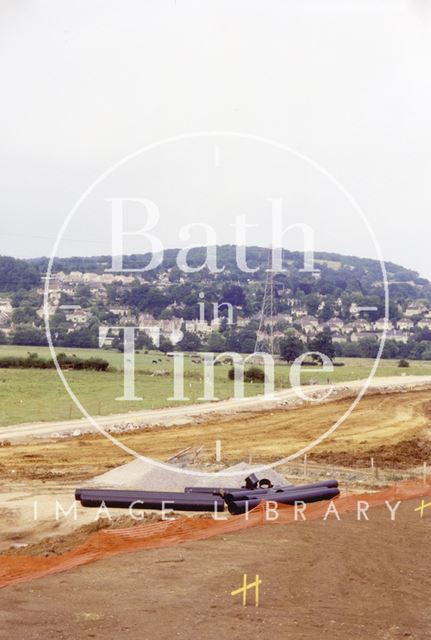 Batheaston/Swainswick Bypass under construction, at close quarters 1994