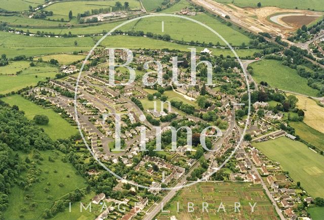 Bathford aerial view, including Batheaston/Swainswick Bypass 1995