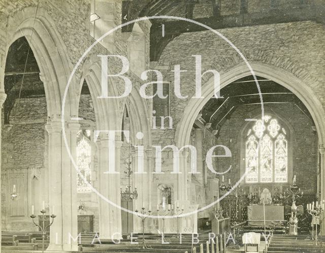 Interior of Beckington Church, Somerset c.1920?