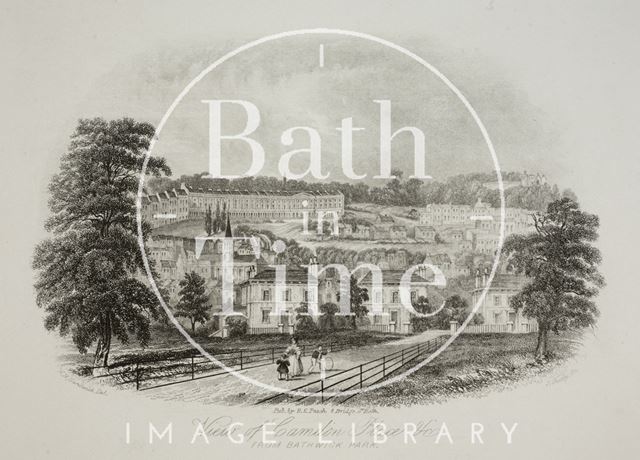 View of Camden Place (now Camden Crescent) &c. from Bathwick Park, Bath c.1860