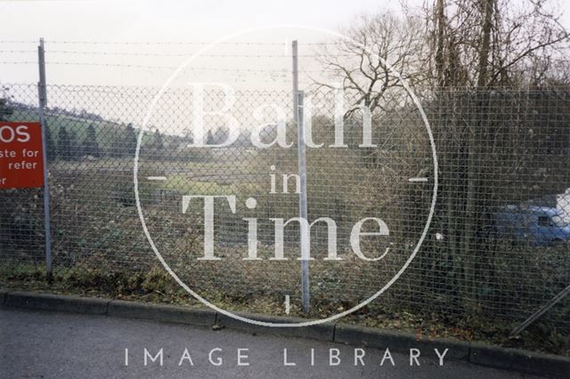 Fence and fields, Somer Garage Site,Midsomer Norton, Somerset 1996