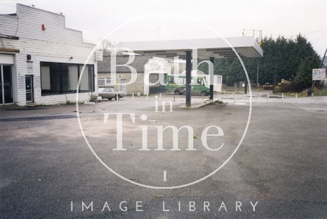 Forecourt and Badgerline Bus, Somer Garage Site, Midsomer Norton, Somerset 1996