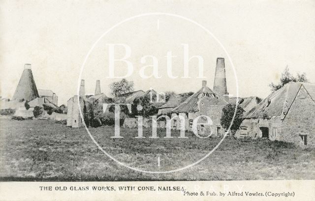 The old glass works with cone, Nailsea, Somerset c.1905