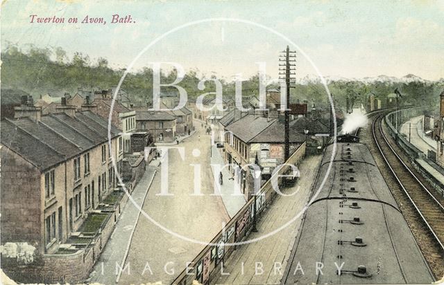 High Street and Railway Bridge, Twerton, Bath 1907