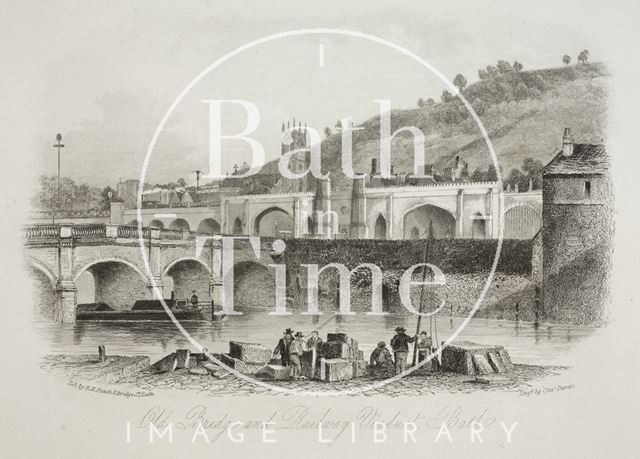 Old Bridge and Railway Viaduct, Bath c.1886