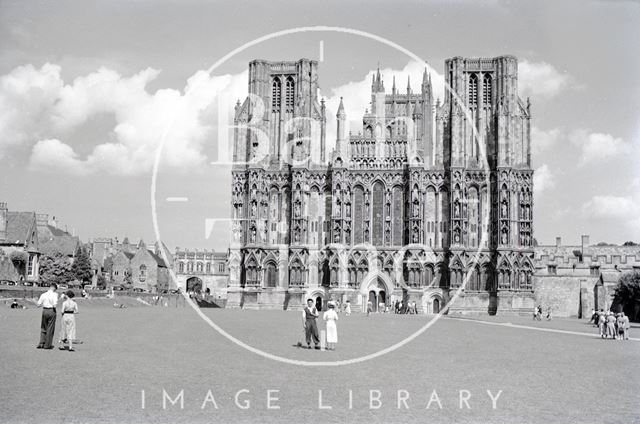 West front of Wells Cathedral, Somerset c.1950