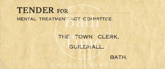 The Bath City Council Mental Treatment Act Committee?, Bath 1910