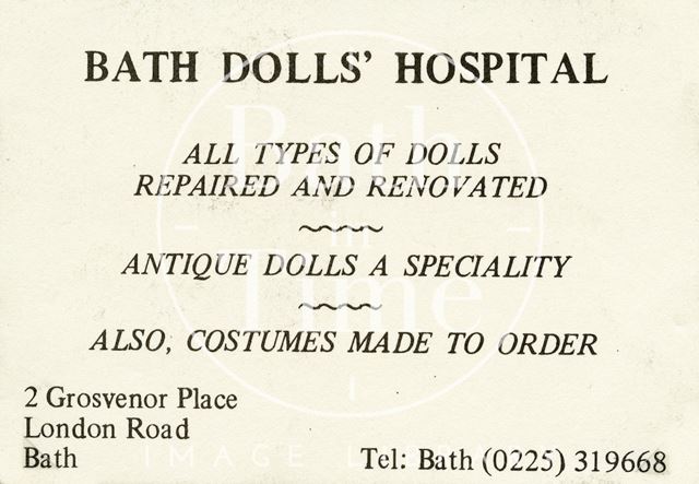 The Bath Dolls' Hospital, 2, Grosvenor Place, London Road, Bath 1994