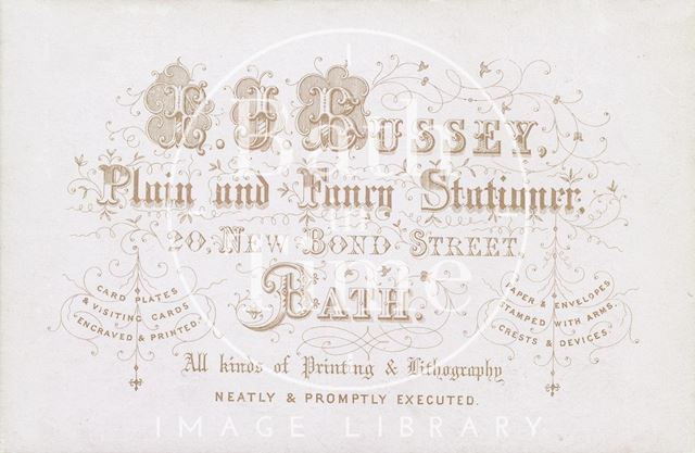 I.J. Bussey, 20, New Bond Street, Bath 1860s