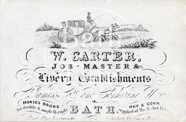 W. Carter, St. James's Square and Catharine Mews, Bath 1850-1854